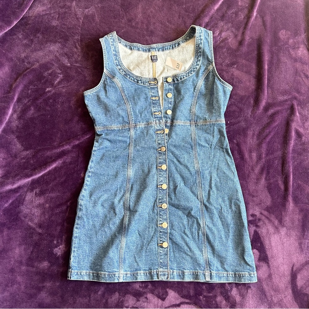 GAP Blue Denim Sleeveless Dress